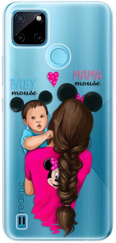 iSaprio Mama Mouse Brunette and Boy pro Realme C21Y / C25Y - Phone Cover - Main image