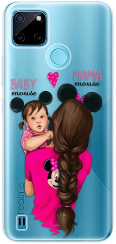 iSaprio Mama Mouse Brunette and Girl pro Realme C21Y / C25Y - Phone Cover - Main image