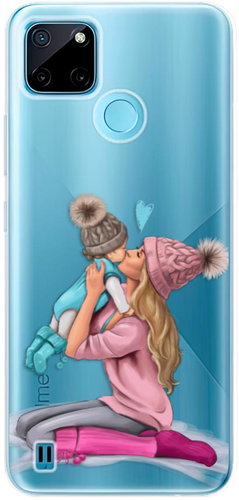 iSaprio Kissing Mom pro Blond and Boy pro Realme C21Y / C25Y - Phone Cover - Main image