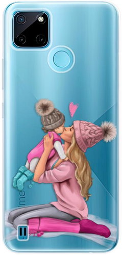 iSaprio Kissing Mom pro Blond and Girl pro Realme C21Y / C25Y - Phone Cover - Main image
