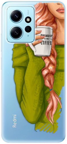 iSaprio My Coffe and Redhead Girl pro Xiaomi Redmi Note 12 5G - Phone Cover - Main image