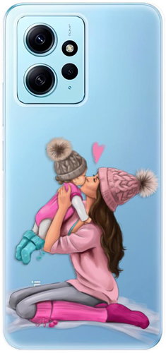 iSaprio Kissing Mom pro Brunette and Girl pro Xiaomi Redmi Note 12 5G - Phone Cover - Main image