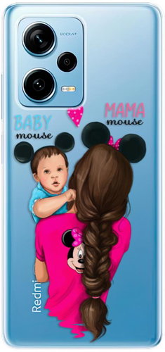iSaprio Mama Mouse Brunette and Boy pro Xiaomi Redmi Note 12 Pro 5G / Poco X5 Pro 5G - Phone Cover - Main image