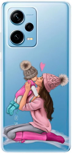 iSaprio Kissing Mom pro Brunette and Girl pro Xiaomi Redmi Note 12 Pro 5G / Poco X5 Pro 5G - Phone Cover - Main image