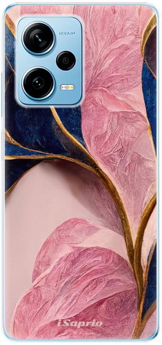 iSaprio Pink Blue Leaves pro Xiaomi Redmi Note 12 Pro 5G / Poco X5 Pro 5G - Phone Cover - Main image