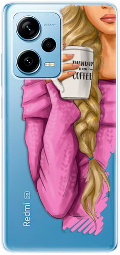 iSaprio My Coffe and Blond Girl pro Xiaomi Redmi Note 12 Pro+ 5G - Phone Cover - Main image