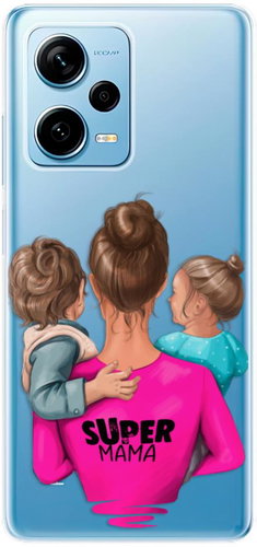 iSaprio Super Mama pro Boy and Girl pro Xiaomi Redmi Note 12 Pro+ 5G - Phone Cover - Main image