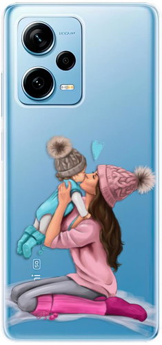 iSaprio Kissing Mom pro Brunette and Boy pro Xiaomi Redmi Note 12 Pro+ 5G - Phone Cover - Main image