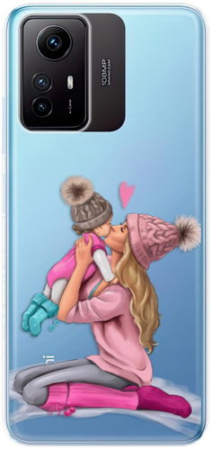 iSaprio Kissing Mom pro Blond and Girl pro Xiaomi Redmi Note 12S - Phone Cover - Main image