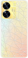 iSaprio Abstract Triangles 03 pro white pro Realme C55 - Phone Cover