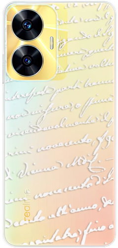 iSaprio Handwriting 01 pro white pro Realme C55 - Phone Cover - Main image