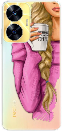 iSaprio My Coffe and Blond Girl pro Realme C55 - Phone Cover - Main image