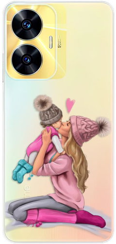 iSaprio Kissing Mom pro Blond and Girl pro Realme C55 - Phone Cover - Main image