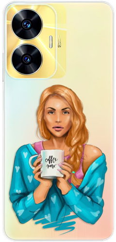 iSaprio Coffe Now pro Redhead pro Realme C55 - Phone Cover - Main image