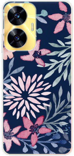 iSaprio Leaves on Blue pro Realme C55 - Phone Cover - Main image