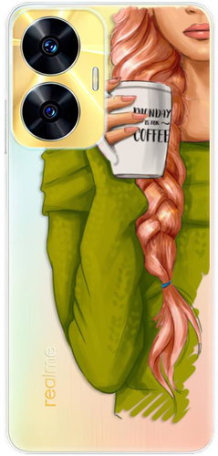 iSaprio My Coffe and Redhead Girl pro Realme C55 - Phone Cover - Main image