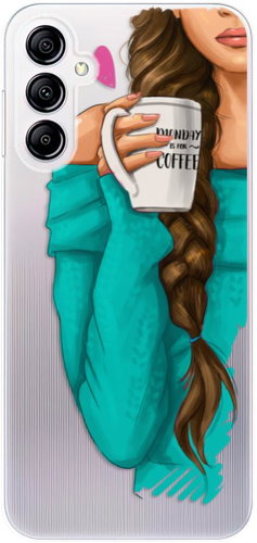 iSaprio My Coffe and Brunette Girl pro Samsung Galaxy A14 / A14 5G - Phone Cover - Main image