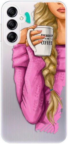iSaprio My Coffe and Blond Girl na Samsung Galaxy A14/A14 5G - Kryt na mobil - Hlavný obrázok