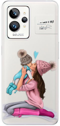 iSaprio Kissing Mom pro Brunette and Boy pro Realme GT 2 Pro - Phone Cover - Main image