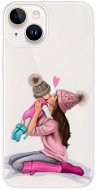 iSaprio Kissing Mom pro Brunette and Girl pro iPhone 15 Plus - Phone Cover