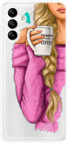 iSaprio My Coffe and Blond Girl pro Samsung Galaxy A04s - Phone Cover - Main image