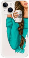iSaprio My Coffe and Brunette Girl pro iPhone 15 - Phone Cover