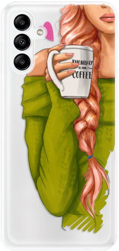 iSaprio My Coffe and Redhead Girl pro Samsung Galaxy A04s - Phone Cover - Main image