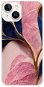 iSaprio Pink Blue Leaves pre iPhone 15 Plus - Kryt na mobil