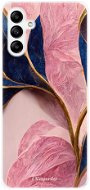 iSaprio Pink Blue Leaves pro Samsung Galaxy A04s - Phone Cover