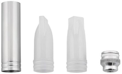 iSi set of 3 decorative tips (2 pieces of plastic, 1 piece of stainless steel) and adapter - Accessory Kit - Main image