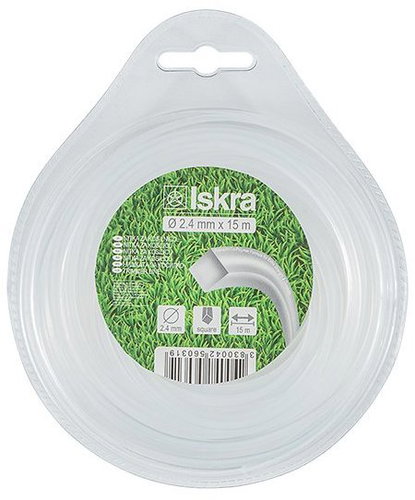 ISKRA Struna do sekačky 2,4 mm, 15 m, čtvercový profil - Trimmer Line - Main image