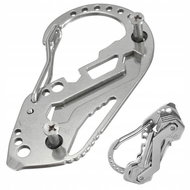 Verk Multifunctional steel carabiner 4 in 1 - Multitool 
