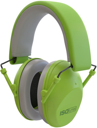 ISOtunes Junior Defender EN352 Children's Earmuffs, Green - Hearing Protection - Main image