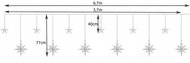 Malatec hvězdy, vločky 138 LED, studená bílá - Světelný řetěz