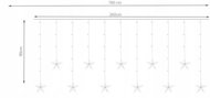 ISO 11322 hvězdy 108 LED studená bílá - Světelný řetěz