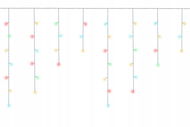ISO 11518 závěs 300 LED, 2,48 W multicolor 15 m - Vánoční osvětlení