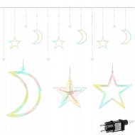 ISO 11328 hvězdy, měsíc 138 LED multicolor - Vánoční osvětlení