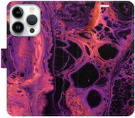 iSaprio flip pouzdro Abstract Dark 02 pro iPhone 15 Pro - Phone Cover