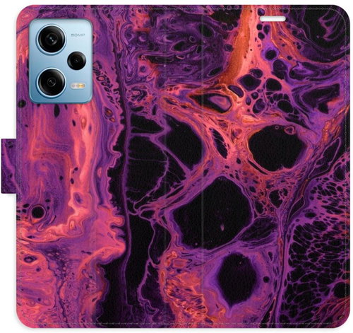 iSaprio flip pouzdro Abstract Dark 02 pro Xiaomi Redmi Note 12 Pro 5G / Poco X5 Pro 5G - Phone Cover - Main image