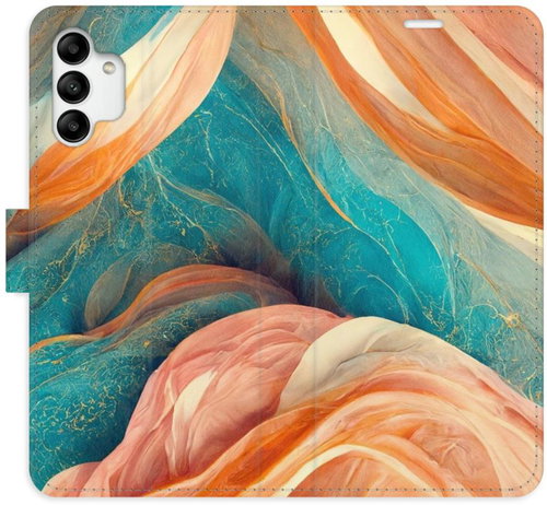 iSaprio flip pouzdro Blue and Orange pro Samsung Galaxy A04s - Phone Cover - Main image