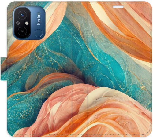iSaprio flip pouzdro Blue and Orange pro Xiaomi Redmi 12C - Phone Cover - Main image