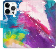 iSaprio flip pouzdro Abstract Paint 05 pro iPhone 15 Pro - Phone Cover