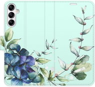 iSaprio flip case Blue Flowers for Samsung Galaxy A14 / A14 5G - Phone Cover