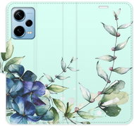 iSaprio flip case Blue Flowers for Xiaomi Redmi Note 12 Pro+ 5G - Phone Cover