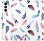 iSaprio flip pouzdro Colorful Feathers pro Samsung Galaxy A04s - Phone Cover