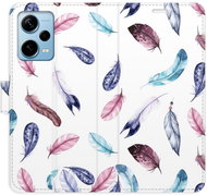 iSaprio flip pouzdro Colorful Feathers pro Xiaomi Redmi Note 12 Pro+ 5G - Phone Cover