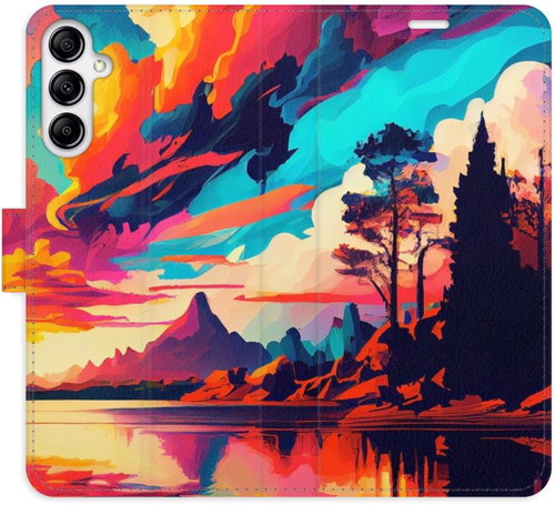 iSaprio flip pouzdro Colorful Mountains 02 pro Samsung Galaxy A14 / A14 5G - Phone Cover - Main image
