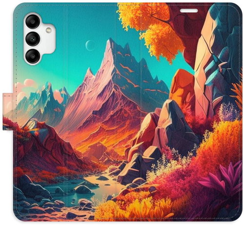 iSaprio flip pouzdro Colorful Mountains pro Samsung Galaxy A04s - Phone Cover - Main image