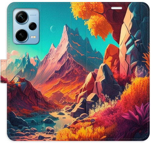 iSaprio flip puzdro Colorful Mountains pre Xiaomi Redmi Note 12 Pro+ 5G - Kryt na mobil - Hlavný obrázok