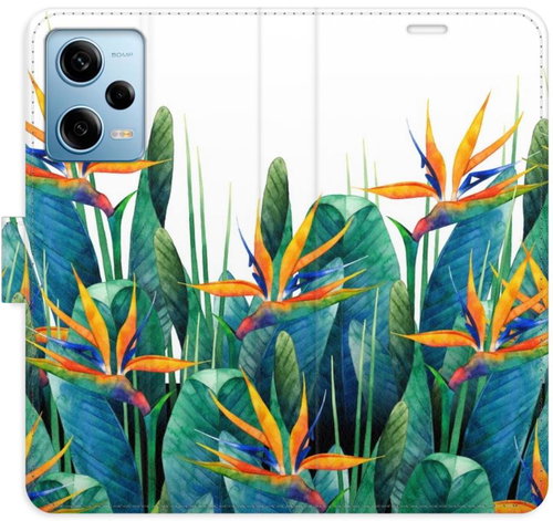 iSaprio flip pouzdro Exotic Flowers 02 pro Xiaomi Redmi Note 12 Pro 5G / Poco X5 Pro 5G - Phone Cover - Main image